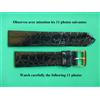 Bracelet Orologio 20 mm Nero Coccodrillo Vero Elegante EXTRA PLATE