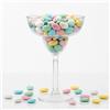 Decoraparty Coppa Porta Confetti Margarita 16 cm x 24 cm Trasparente, Bicchiere Gigante Maxi Centrotavola Calice da Tavola per Caramelle Cioccolatini Confettata