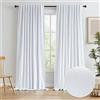 KEQIAOSUOCAI Tende oscuranti spesse 250 cm per sistema a binario a soffitto, con linguetta posteriore, tende con tasca ad anello, larghezza 183 cm, tende plissettate per patio porta scorrevole in