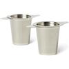 Amazon Basics Infusore per Tè Sfuso con Coperchio, Set di 2 Pezzi, in Acciaio Inox, Resistente alla Ruggine e Lavabile in Lavastoviglie