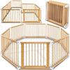 KIDUKU® XXL Box per Bambini Barriera di sicurezza di 7,2 metri, pieghevole e porta inclusa, composto da 8 Elementi, formabile individualmente recinto di sicurezza (Bianco)