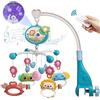 Mini Tudou Mini Tudo Bambino Mobile per Culla con Proiezione di Stelle e Funzione di Cronometraggio,Telecomando Scatola Musicale con Muisc e Night Lights,Sonagli Rotanti Giocattolo per neonati 0-24 mesi