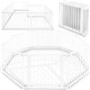 KIDUKU® XXL Box per Bambini Barriera di sicurezza di 7,2 metri, pieghevole e porta inclusa, composto da 8 Elementi, formabile individualmente recinto di sicurezza (Bianco)