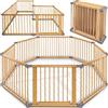 KIDUKU® XXL Box per Bambini Barriera di sicurezza di 7,2 metri, pieghevole e porta inclusa, composto da 8 Elementi, formabile individualmente recinto di sicurezza (Grigio)