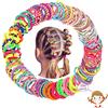 XCOZU 100 Pezzi Elastici per Capelli Bambine, 10 Diversi Stili di Nylon Cravatte per Capelli Elastiche Multicolori, Elastici Piccoli per Coda di Cavallo Bambina Neonati Ragazze Donne