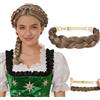 YASQZ Fascia Capelli Intrecciata per Donna a 3 Trecce - Cerchietto Intrecciato, Fascia Testa, Capelli Finti Treccia - Regolabile e Larga (3cm) per Oktoberfest, Dirndl, Matrimoni e Feste (H21-12/24)