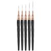 Generic Pennello a punta francese | Nai-l Ar-t Penne Nail Liner Pen Eyeliner Set di pennelli per eyeliner, dimensioni 7/9/11/15/25 mm UV smalto gel pittura strumenti per la progettazione delle unghie, set di