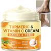 JASUBAI Curcuma Vitamina C Crema Mani e Piedi, Lozione Piede Idratante Profonda per Tacchi Secchi, Cracked e Pelle Ruvida, Estratto Nutriente di Aloe Vera Formulato, Crema Ripristinante Illuminante (1PCS)