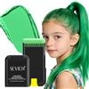 Sevich Gesso per capelli per ragazze verde, colore per capelli per bambini, 8 tonalità, asciugatura rapida e facile da pulire, perfetto per Halloween, festa dei bambini, cosplay e feste 20 g