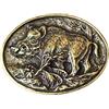 BELTINGER Fibbia da cintura cinghiale 4,0 cm | fibbia intercambiabile da cintura 40mm solida | per abbigliamento da caccia | ottone antico