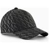 Armani Exchange Berretto Nero per Uomo e Donna con Monogram Logo