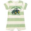 John Deere Pagliaccetto per neonato (neonato - 3T), Strisce Verde/Bianche Chiaro, 18 mesi