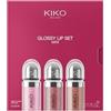 KIKO Milano Glossy Lip Set Mini, Kit Labbra: 3 Mini Lucidalabbra Idratanti Effetto Volume 3D