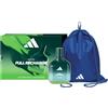 adidas, Cofanetto Regalo Vibes Full Recharge, Eau de Parfum 100 ml e Sacca adidas Blu