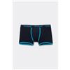 Tezenis Boxer In Cotone Organico Con Bordi A Contrasto E Logo Uomo Nero