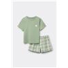 Tezenis Pigiama Corto Cotone Bimba Margherita Bambina Verde