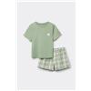 Tezenis Pigiama Corto Cotone Bimba Margherita Bambina Verde