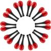 TIGER MAR28-10-RD Maracas Ovali per Bambini - 10 Coppie | Strumento a percussione shaker | Facili da impugnare | Colore rosso | Confezione da 10 coppie