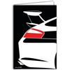 Afie 69-1110 - Carta auto sportiva di lusso per auto, linee iconiche, illustrazione grafica moderna, design pulito colorato, oggetto da collezione per appassionato, con busta, 12 x 17 cm, fabbricazione