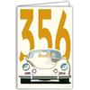 Afie 69-1106 - Carta 356 per auto sportive di lusso, auto, linee iconiche, illustrazione grafica moderna, design pulito colorato, oggetto da collezione per appassionato, con busta, 12 x 17 cm, motivo: Fab