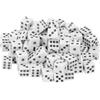 QUARKZMAN 50Pcs Mini Dadi, 8mm/0.31 Dadi Piccoli In Acrilico A Sei Facce Con Punti Per Giochi Da Tavolo Party E Attività, Bianco/Nero