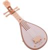 WOONEKY Giocattolo Musicale Pipa Tradizionale Bianco, Liuto Cinese Suonabile Bordi Sicuri, Strumento Educativo e Ornamento Fotografico per Apprendimento Artistico