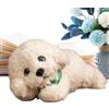 Generic Peluche realistico per cani: morbido barboncino fatto a mano, comodo compagno di sonno | Ideale per bambini, donne e anziani, per un sonno ristoratore, relax e durante il riposino