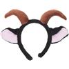 BESPORTBLE Cerchietto in peluche con orchi di agnello e corna di capra, orecchie di pecora nere, cerchietto per costume per adulti e bambini, carnevale, festa di Natale, accessori cosplay