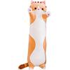 Generico Peluche di Gatto Lungo Carino in Stile Cartone Cuscino Morbido e Pelle-amichevole Decorazione Perfetta per Ragazze