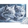 QKZJXNHPWR Lupi della Neve Puzzle per Adulti Puzzle 1000 Pezzi Carta Paesaggio Invernale Relax Regalo Famiglia 70x50cm/1000pcs