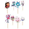 Party Factory Gabby's Dollhouse 12 decorazioni per muffin, topper per cupcake e decorazioni per feste per bambini, decorazione per torta Gabby's Dollhouse per ragazze