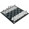 FercasaShop® Set di Scacchi in Vetro di Cristallo Artigianale, Scacchiera 25x25 cm, Pezzi Trasparenti e Smerigliati, Re Altezza 5,8 cm, Gioco da Tavolo Decorativo