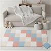 LittleTom 36 Pezzi Tappeto Gioco per Bambini in Piastrelle EVA 30x30 cm - Pavimento Morbido e Antiscivolo per Neonati - Superficie Puzzle Protettiva Ideale per la Cameretta dei Bimbi e Gioco a Terra