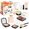 Vattikam Kit Trucco Finto per Bambine | Set Cosmetici Sicuri Non Tossici con Rossetto, Specchietto e Pennelli - Ideale per Bambine dai 3+ Anni (Nero)