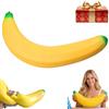 Genérico Giocattolo lenitivo a forma di banana Squish, elastico, 45 x 7 cm, texture morbida, in gomma termoplastica, giocattoli sensoriali dallo stile realistico