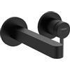 Hansgrohe Finoris Miscelatore monocomando lavabo da incasso a parete con bocca erogazione 16.8 cm, Nero opaco, 76051670