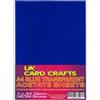 UK Card Crafts A4 blu acetato 200 micron x 5 fogli - UK Card Crafts