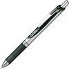 Pentel - Penna a inchiostro Energel, punta 0,5 mm, ricaricabile, con inserti dall'aspetto metallico Siver Body with Black Accent