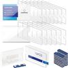 EFUTURETIME 15pcs Porta Badge Magnetico Plastica, 90 X 54 mm, Targhetta Trasparente Magnetici per Abiti, Portanome Magnetica con Potente Magnete Autoadesivo a 3 Punti