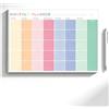 CDXHOME Blocco note mensile - calendario da scrivania non datato, 52 fogli, formato A4 (20,3 x 27,9 cm), per ufficio, casa, scuola, fitness, pasti e organizzazione di progetti