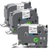 Exsun 3x Etichette Termoretraibili da 17,7 mm Compatibile con HSe-241 HSe241 HS241 Hsc241 Nastro per Etichette Termoretraibili per Ptouch PT-E550WVP E300 D210VP 600VP P750W P950NW H300 Nero su Bianco