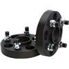 Riderai Adattatore per distanziali ruota Adattatore distanziale ruota PCD 4x98 CB 58,1 mm 2 pezzi 15/20/25/30/35/40 mm per Fiat(2PCS 25mm Black)