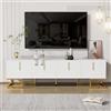 ModernLuxe Mobile Porta TV Moderno 170cm, Mobiletto TV con Anta Testurizzata per Mobili da Camera da Letto e Soggiorno, Bianco