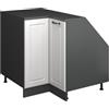 Vicco Mobile cucina angolare per sottotetto R-Line, Bianco rustico, 75.6 cm con 1 porta, carcassa dell'armadio profondità 60 cm