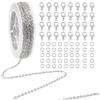 TOAOB THE ONE AND ONLY BABY TOAOB 10 Metri Catene per Collane Fai da Te 2mm Catenella in Acciaio Inox con 100 Anelli Aperti e 40 Chiusure a Moschetton per Bracciali Creazione di Gioielli Bigiotteria