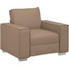 vidaXL Poltrona Sofa Cappuccino 100 cm Pelle Sintetica, Soggiorno, divano moderno, poltrona elegante, design rettangolare, ecopelle resistente, posti morbidi, seduta ergonomica