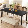 Tribesigns Tavolo da pranzo Industriale da 200 x 70 x 75 cm, per 6-8 persone, Tavolo da Pranzo Rettangolare per sala da pranzo, cucina, soggiorno, con gambe in Metallo Resistente, Nero