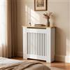 FATIVO Copritermosifone Legno Bianco MDF Moderno 71Lx18Px81A cm interne | Taglia Piccola Copri Termosifone Moderno Mensola Legno Copriradiatore