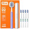 Bitvae Spazzolino elettrico ad ultrasuoni per adulti e bambini, spazzolino elettrico da viaggio accettato ADA con batteria ricaricabile 60 giorni, 8 testine