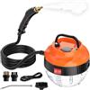 Victoam Pulitore a vapore portatile 3800 W, manico regolabile in 6 livelli, tempo di riscaldamento 15 secondi, serbatoio dell'acqua da 1,2 l, pulitore a vapore, pulitore a vapore ad alta tensione da 3 bar